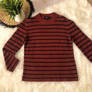 Theory rust/black pullover sweater sz P